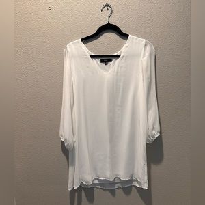 Lulus Shifting Dears Ivory Long Sleeve Dress